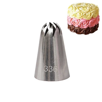 Büyük # 336 Spiral Krem Buzlanma Boru Memesi Paslanmaz Çelik DIY Kek Dekorasyon Pasta İpuçları Kek Fondan Pişirme Araçları