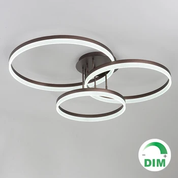 Modern yuvarlak halka LED tavan lambası akrilik alüminyum yüzey montaj kısa tavan ışık LED oturma oturma yemek odası için