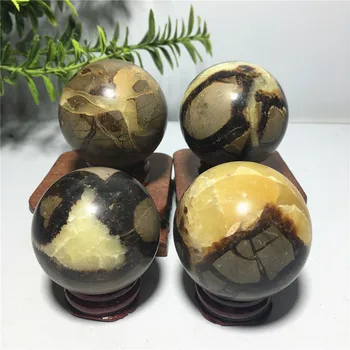 Doğal taş ve kristal septarium topu çakra fengshui hediye meditasyon wicca numune süslemeleri ev dekorasyon için(45-50mm)