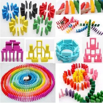 Ahşap Oyuncaklar Domino En Iyi Hediye 120 adetgrup Kurulu Oyunu Çocuklar İçin Hediye Ahşap Domino Seti toksik Olmayan Yeşil Boyama çocuk oyuncakları
