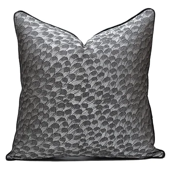 30x50 / 45 / 50cm oturma odası dekoratif minder örtüsü jakarlı yastık kılıfı siyah gri atmak yastık örtüsü arkalığı