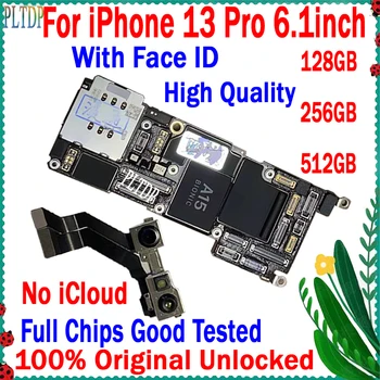 100 % Orijinal Ücretsiz icloud iPhone 13 Pro Anakart Tam Unlocked 128GB 256GB 512GB Yüksek kaliteli mantık kurulu Destek güncelleme