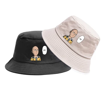 Rahat Balıkçı Şapka TEK YUMRUK ADAM Anime Kova Şapka Karikatür Öğrenci Şapka Açık Kapaklar Yaz Hip Hop Güneş Koruma Kapağı