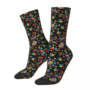 Yeni erkek Çorap Yenilik Meksika Çiçek Çorap Polyester Gökkuşağı Kuşlar Çiçekler Kaykay kadın Çorap İlkbahar Yaz Sonbahar Kış