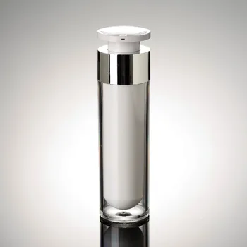 50ml kilit kafa akrilik havasız vakum pompası losyon şişesi için kullanılan serum / losyon / emülsiyon / vakıf Kozmetik Konteyner