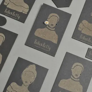 100 adet / grup siyah özel logo ve görüntü Küpe dangles Ekran Kartları ve Ambalaj Karton Asmak Etiketi Kartı Kulak Kağıt Kartı