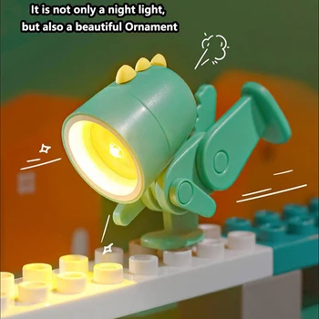 Mini Gece Işık Manyetik Çizgi Film Pet Masa Lambası Mini Led Masası Lamba Sevimli Kitap Gece Led Çocuklar İçin Işık Oda Yatak Odası Dekor