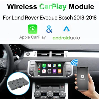 Kablosuz CarPlay Land Rover Evoque 2013-2018 için Android Otomatik Modül Kutusu Video Arayüzü Ayna Bağlantı