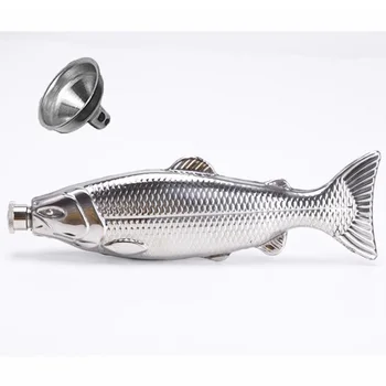 Popüler Alabalık Balık Şekli Cep Şişesi Cep Şişesi 5oz Alkol Şişesi Mini Paslanmaz Çelik Parti Drinkware açık hava seyahati için hediye