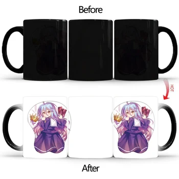 Yaratıcı Kawaii kız sihirli kupa, ısıya duyarlı reaktif seramik fincan değişen kahve kupaları, kahve fincanları ofis Drinkware BSKT-086
