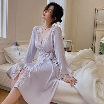 Buz ipek pijama kadın yeni sling gecelik gecelik iki parçalı seksi ipek uyku tops