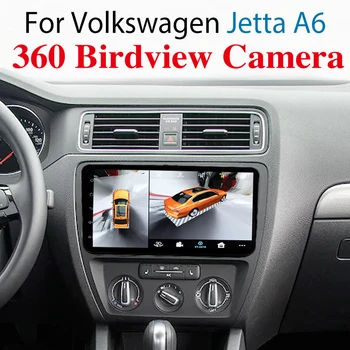 Volkswagen VW Jetta için A6 5C6 2011~2018 Araba Multimedya GPS Ses Radyo Navigasyon NAVI Oynatıcı CarPlay 360 Kuş Görünümü