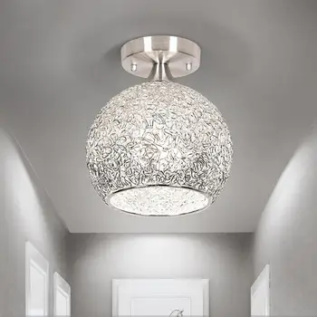 1 ADET kristal kolye ışık iskandinav LED avizeler Metal alüminyum dekoratif lamba göz koruması yaratıcı Minimalist dekor Lampara