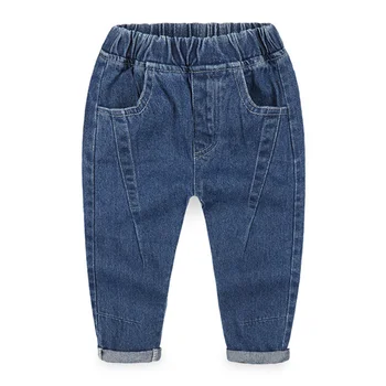 Sonbahar Bahar Bebek Erkek Kot Pantolon 2021 Yeni Rahat Uzun pantolon Düz renk Pantolon Kızlar için Çocuk Giysileri kot Pantolon