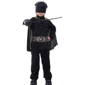 Çocuk Boys Maskeli Kara Şövalye Kahraman Savaşçı Cosplay Kostüm Cadılar Bayramı Karnaval Parti Kıyafet