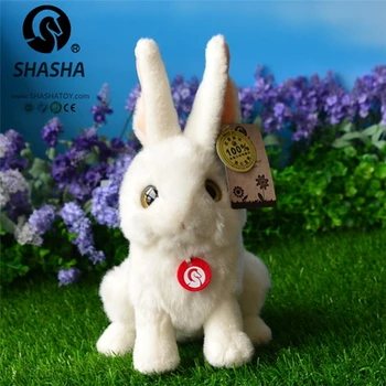 yüksek kaliteli mal sevimli beyaz tavşan 18 cm peluş oyuncak simülasyon tavşan bebek hediye d905