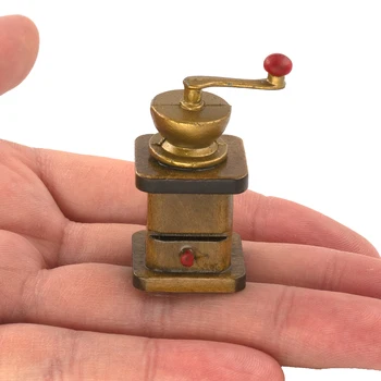 1/12 Bebek Evi Minyatür Kahve Değirmeni Simülasyon Kahve Makinesi Model Oyuncaklar Mini Dekorasyon Dollhouse Aksesuarları