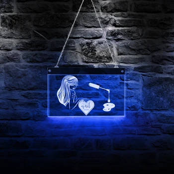 Güzel Bayan El Zarif Oje Tırnak Salonu LED Neon Burcu Güzellik Salonu Manikür Aydınlatma şirket logosu Özel İşareti