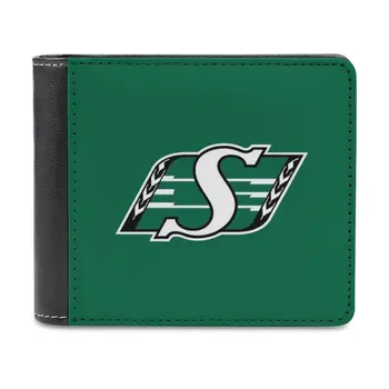 Roughriders Logo deri cüzdan Kısa İnce Erkek Çantalar Para Kredi Kartı Sahipleri Erkek Cüzdan Saskatchewan kişiselleştirilmiş cüzdan