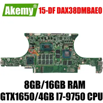 DAX38DMBAE0 X38D HP Spectre x360 Cabrio 15-df1024TX 15-DF Laptop Anakart GTX1650 / 4GB ı7-9750H CPU 8GB 16GB RAM
