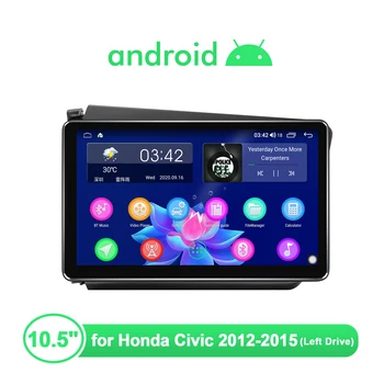 JOYING 10.5 İnç Araba Multimedya Oynatıcı Android10.0 Ekran WiFi Bluetooth Hızlı Önyükleme 1280*720 Honda Civic 2012-2015 İçin(Soldan direksiyonlu)