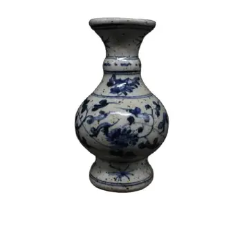 Çin Eski Porselen Mavi Ve Beyaz Vazo