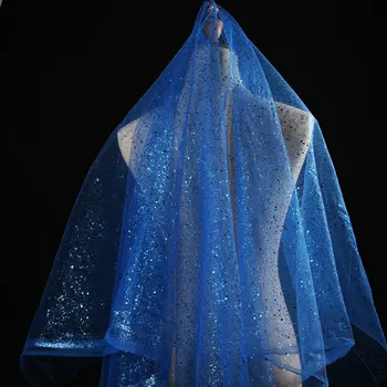 1M * 1.45 M Bronz Nokta Yumuşak Örgü Kumaş Kız Tül Elbise ve Bebek Dikiş DIY Düğün Zemin Perdeleri Deco Gelin Peçe Sıcak