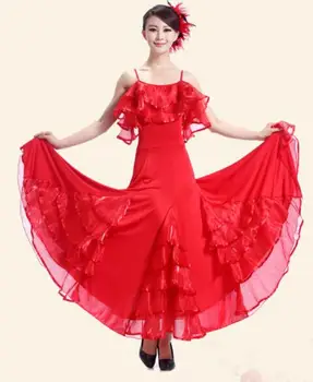 ucuz balo salonu vals elbiseler artı boyutu balo salonu yarışması vals elbise kırmızı bayanlar siyah balo salonu elbise mq207