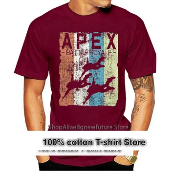 Erkek Retro APEX Legends T Shirt Savaş Royale Oyunu Saf pamuklu giysiler Eğlenceli Kısa Kollu Tee Gömlek 4XL 5XL 6XL T-Shirt