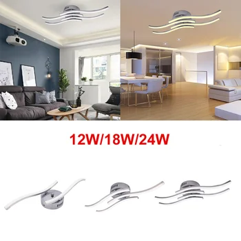 LED tavan ışık 24W 28W 12W Modern alüminyum Lampara Led panel lambası 2/3/4 ışıkları yaratıcı tavan yatak odası için lamba mutfak