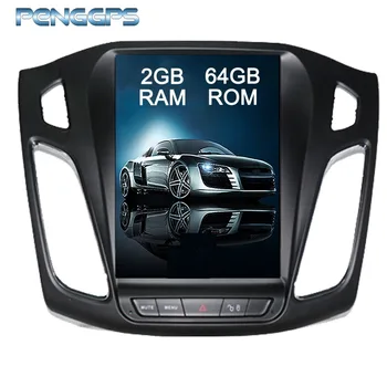 Araba GPS Navigasyon Ana Ünite Ford Focus 2012-2017 için DVD Oynatıcı Tesla Tarzı Android 9.0 IPS Ekran In-Dash Carplay DSP WIFI USB