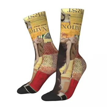 Mutlu Komik erkek Çorapları Poster Vintage Harajuku Yasak Gezegen Film Walter Pidgeon Anne Francis Dikişsiz Ekip Çılgın Çorap Hediye