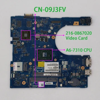 Orijinal CN-09J3FV 09J3FV 9J3FV AAL12 LA-C142P w A6-7310 CPU Laptop Anakart için Dell Inspiron 5555 5455 5755 Dizüstü bilgisayar