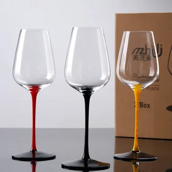 401-500ml Kristal Kırmızı Şarap Bardağı El boyaması Kırmızı Şarap Bardağı