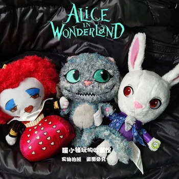 yeni marka Wonderland prenses Cheshire kedi Miaomiao kedi saat tavşan kırmızı kalp kraliçe yumuşak oyuncak komik miaoxiaopu