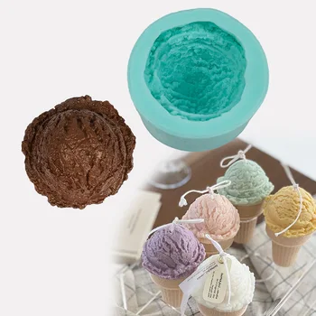 Büyük Dondurma Topu Yapma Silikon Mum Sabun Kalıp Fondan DIY Dekorasyon Kalıp Alçı Aromaterapi Kolye Kalıpları M261