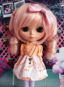 [wamami] Sevimli Bebek Elbise Lolita Pullip Kıyafet Turuncu El Yapımı Azon