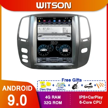 WITSON Tesla Tarzı Dikey Ekran Android 9.0 LEXUS LX470 2004-2006 Araba Radyo Automotivo Multimedya Oynatıcı Navigasyon