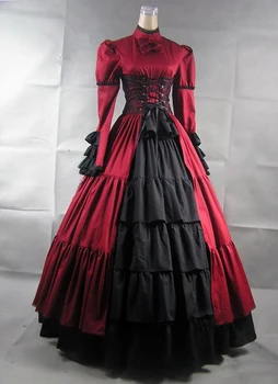 Lolita Vitoria Gotik Saray balo Elbise Opera uzun elbise Cadılar Bayramı prenses cosplay kostümleri