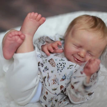 18 inç Yeniden Doğmuş Bebek Kiti Agnes Yenidoğan Uyku Gülümseme Melek Bebek Bebek Kiti ile COA Boyasız Bitmemiş Bebek Parçaları Bebe Oyuncak