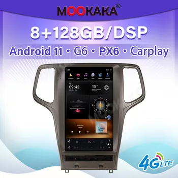 Android 11 JEEP Grand Cherokee 2014-2020 İçin Carplay G6 PX6 Araba Oyuncu otomobil radyosu Stereo Ses Kaydedici GPS navigasyon başkanı Ünitesi