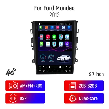 Ford Mondeo 2012 Tesla tarzı Dikey Ekran, müzik Yok, 2 din araba Radyo Multimedia Navigasyon Video Oynatıcı 10 Android 