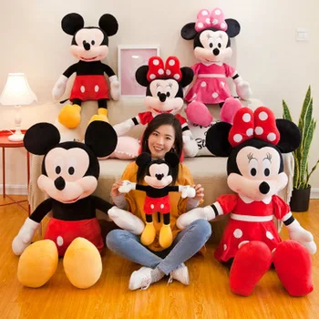 2020 Yeni Disney Karikatür Mickey Mouse ve Minnie Peluş Doldurulmuş Oyuncaklar 35/50cm sevimli Yumuşak Peluş Bebek Yılbaşı Hediyeleri çocuklar İçin