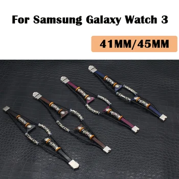 20mm 22mm Deri saat kayışı Samsung Galaxy İzle 3 41 / 45mm Yedek saat kayışı Samsung Dişli S3