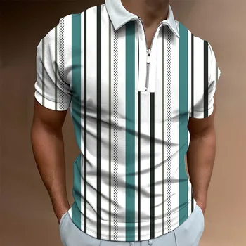S-5XL erkek Rahat Yaz Kısa Kollu polo gömlekler Erkekler Erkek Zip Tee Gömlek Erkekler Tops Sokak Golf Giyim Giysi Erkekler İçin 2022