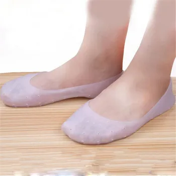 1 Çift Silikon Astarı Nemlendirici Çorap Topuklu Koruyucu Anti Çatlak Ayak spa çorapları Jel ayakkabı Tabanlık Ayak Bakımı Pedikür Çorap