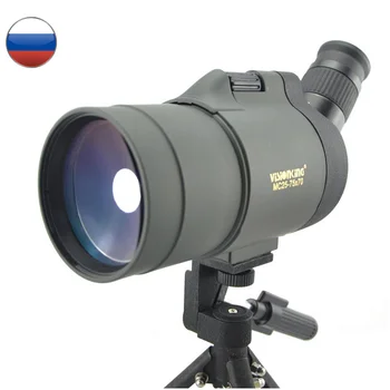 Visionking 25-75x70 Spotting Spot Kapsam Teleskop Avcılık Rusya Askeri Su Geçirmez Kuş Gözlemciliği için Tripod ile