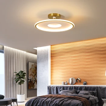 Yatak odası lambası LED tavan lambası modern basit yaratıcı İskandinav dairesel oturma odası lamba ultra ince çalışma lambası odası lamba