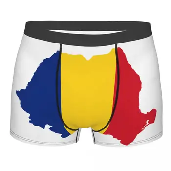 Boxer Erkek Külot Bayrak Haritası Romanya erkek Külot Şort Nefes Erkek İç Çamaşırı Külot Seksi Boksörler