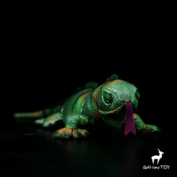 candice guo sevimli peluş oyuncak güzel hayvan emulational iguana yeşil kertenkele yumuşak dolması bebek yatıştırmak oyuncak doğum günü noel hediyesi
